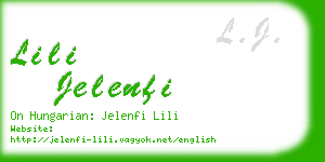 lili jelenfi business card